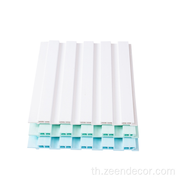 แผงผนังสีฟ้าและสีขาว 150*9 มม. WPC ผนัง